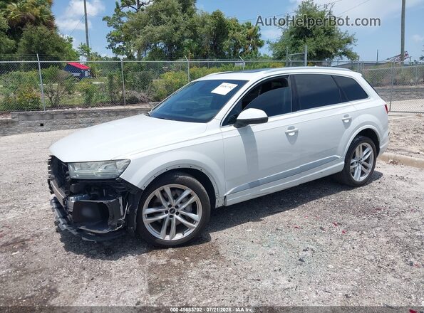 WA1VAAF76JD050371 2018 AUDI Q7 White წინა მარცხენა ხედი სამი მეოთხედიდან
