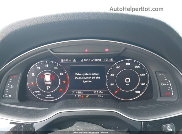 WA1VAAF76JD050371 2018 AUDI Q7 White უკანა სავარძლების ხედი