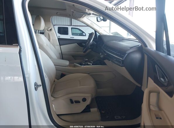 WA1VAAF76KD015430 2019 AUDI Q7 White Вид салону спереду