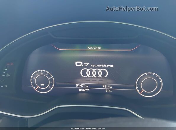 WA1VAAF76KD015430 2019 AUDI Q7 White Вид задніх сидінь