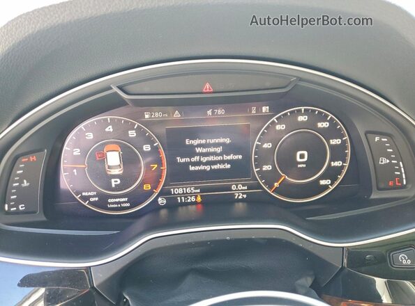 WA1VAAF77HD030124 2017 AUDI Q7 White Instrument cluster view