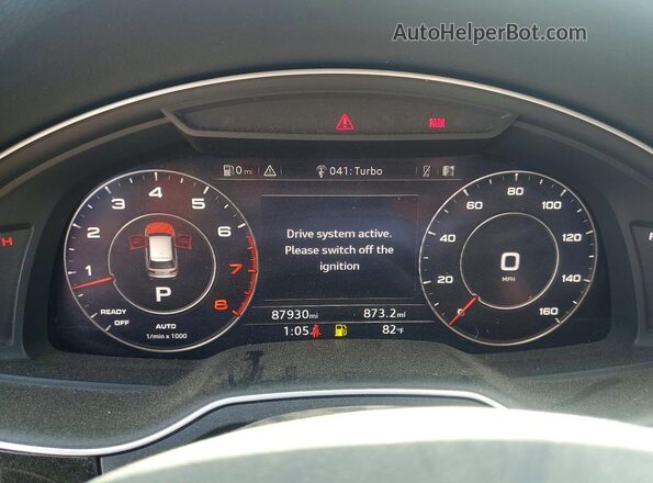 WA1VAAF77JD043221 2018 AUDI Q7 Silver ხელსაწყოთა პანელის ხედი