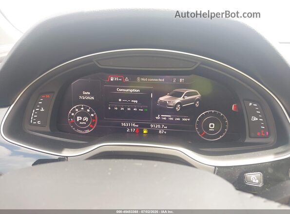 WA1VAAF77KD020409 2019 AUDI Q7 Black უკანა სავარძლების ხედი