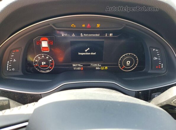 WA1VAAF78HD047739 2017 AUDI Q7 White Instrument cluster view