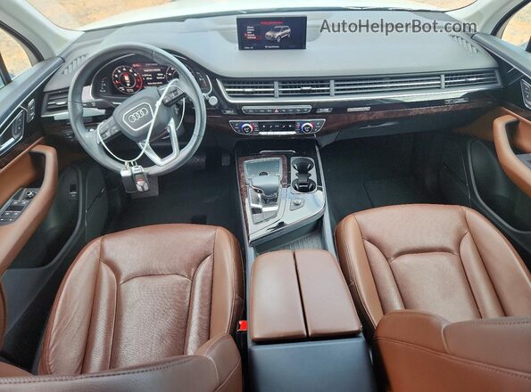 WA1VAAF78KD018880 2019 AUDI Q7 White წინა პანელის ხედი