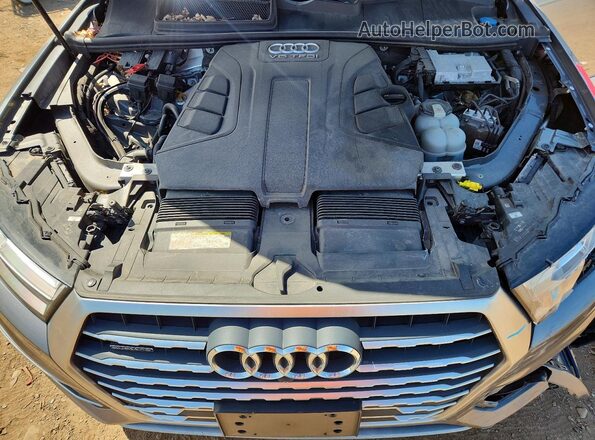WA1VAAF79JD001603 2018 AUDI Q7 Charcoal ძრავის განყოფილების ხედი