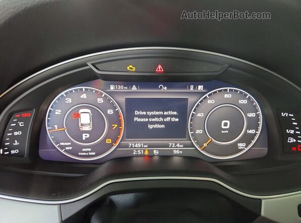 WA1VAAF79KD016507 2019 AUDI Q7 Black Instrument cluster view