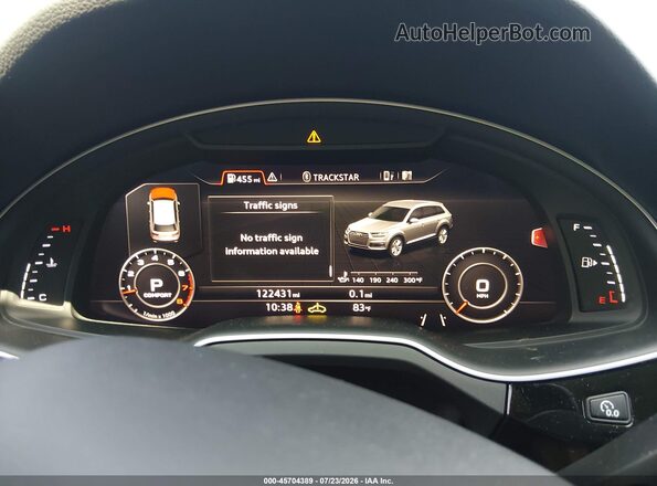 WA1VAAF7XHD005783 2017 AUDI Q7 Silver უკანა სავარძლების ხედი