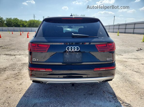 WA1VAAF7XJD055153 2018 AUDI Q7 Black Widok wnętrza z przodu