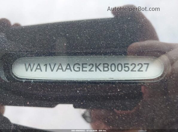 WA1VAAGE2KB005227 2019 AUDI E-TRON Gray Вид підкапотного простору