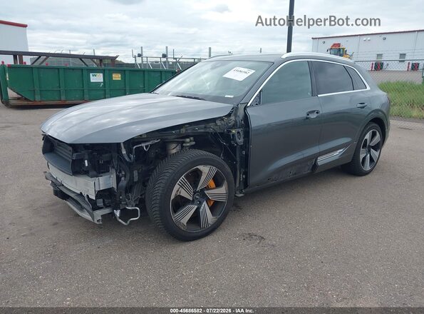 WA1VAAGE2KB005227 2019 AUDI E-TRON Gray Передня ліва чверть