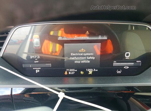 WA1VAAGE9MB014672 2021 AUDI E-TRON White Instrument cluster view
