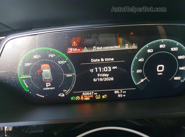 WA1VABGE0KB011095 2019 AUDI E-TRON Черный Вид щитка приборов