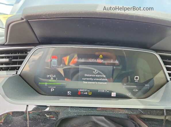 WA1VABGE4MB015766 2021 AUDI E-TRON Blue Вид щитка приладів