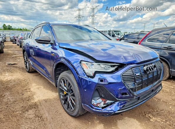WA1VABGEXNB027048 2022 AUDI E-TRON Blue Передня права чверть