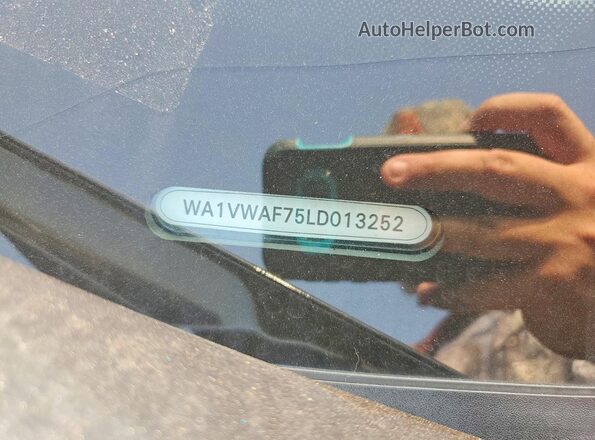 WA1VWAF75LD013252 2020 AUDI SQ7 Black VIN կոդի պիտակի տեսք