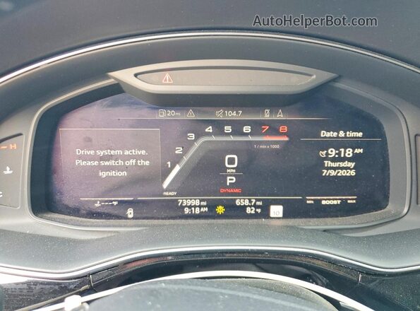 WA1VWAF75LD013252 2020 AUDI SQ7 Black Սարքավորումների վահանակի տեսք