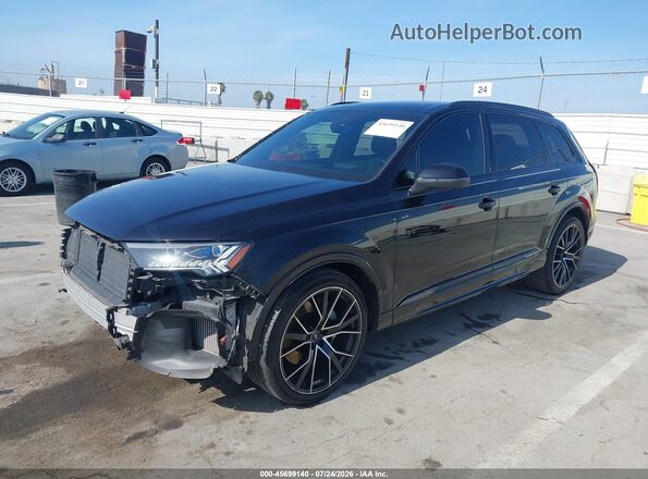 WA1VXAF74MD020109 2021 AUDI Q7 Black Առջևի ձախ երեք քառորդ տեսարան
