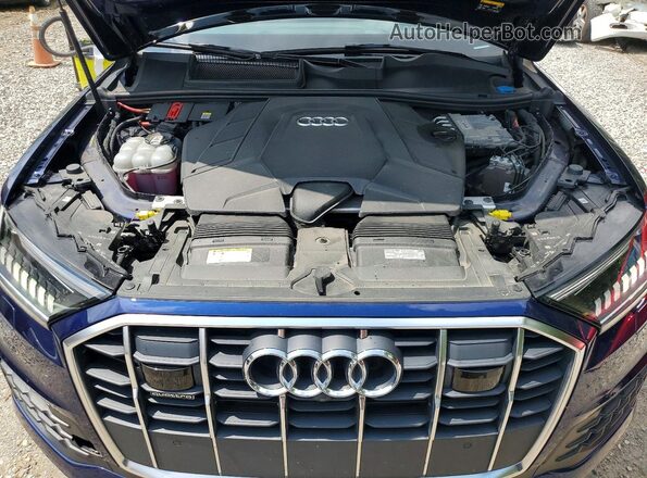 WA1VXBF76ND006025 2022 AUDI Q7 Blue ძრავის განყოფილების ხედი