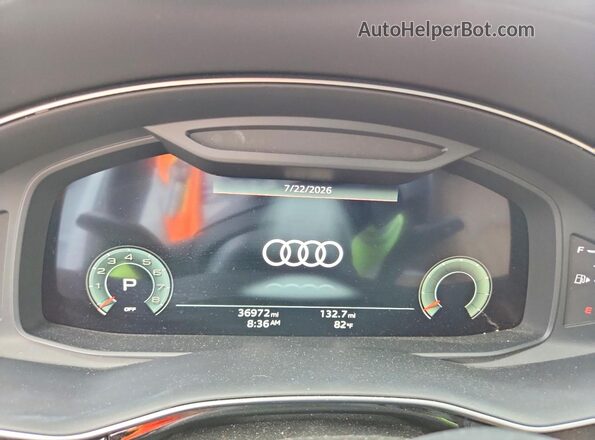 WA1VXBF76PD012300 2023 AUDI Q7 White Instrument cluster view