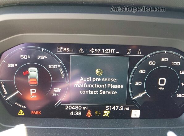 WA1W2BFZ4NP054044 2022 AUDI Q4 Gray ხელსაწყოთა პანელის ხედი