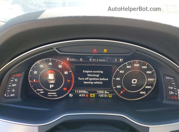 WA1WAAF70HD007739 2017 AUDI Q7 Gray Vista del cuadro de instrumentos