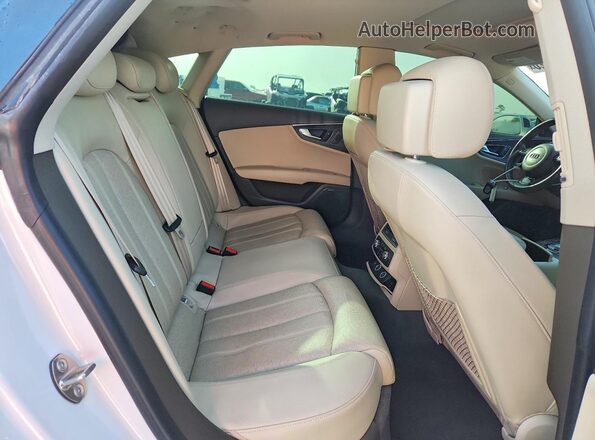 WAU22AFC7HN010207 2017 AUDI A7 White უკანა სავარძლების ხედი