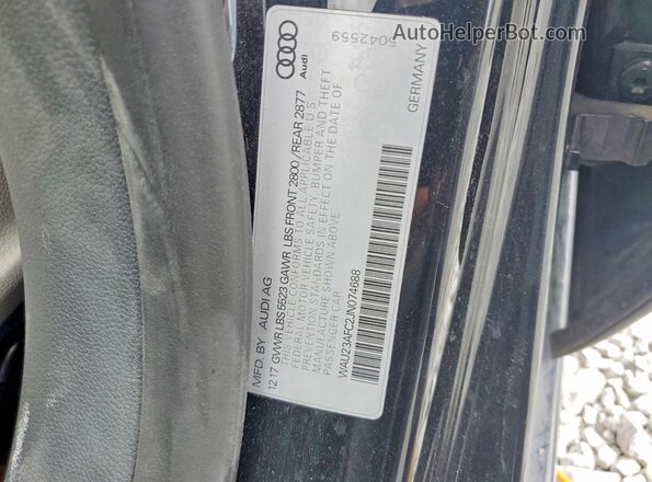 WAU23AFC2JN074688 2018 AUDI A7 Черный Вид подкапотного пространства