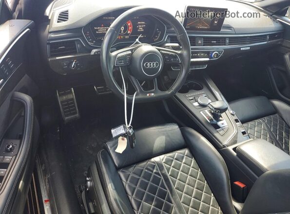 WAU24GF54JN007690 2018 AUDI S5 Black Widok wnętrza z przodu