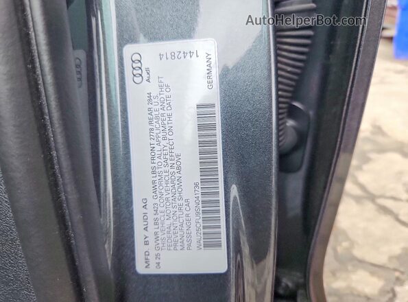 WAU25CFU9SN041736 2025 AUDI S5 Черный Вид подкапотного пространства