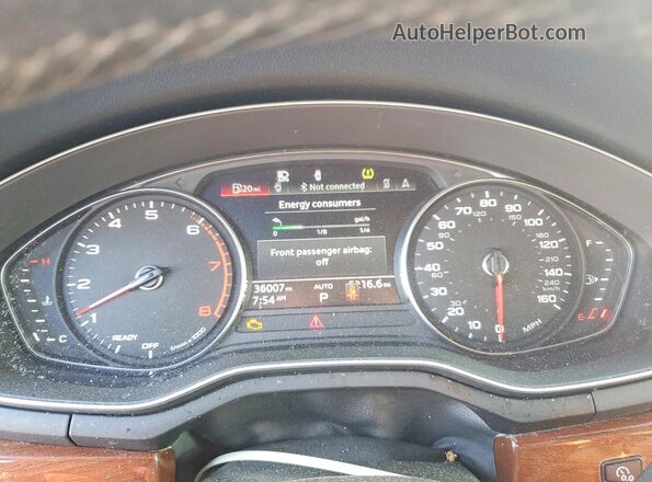 WAU2AGF59NN006050 2022 AUDI A5 White Вид щитка приладів