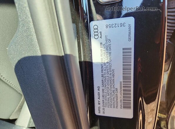 WAU2BCFU4SN088990 2025 AUDI A5 Черный Вид подкапотного пространства