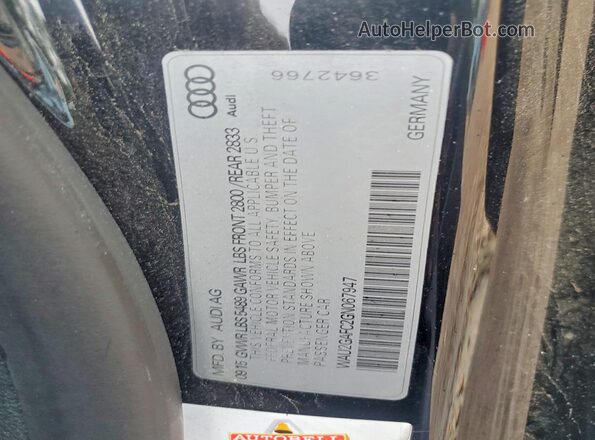 WAU2GAFC2GN067947 2016 AUDI A7 Black Շարժիչի բաժամունքի տեսք
