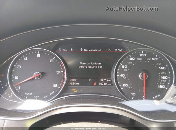 WAU2GAFC4GN000654 2016 AUDI A7 White Հետևի նստատեղերի տեսք