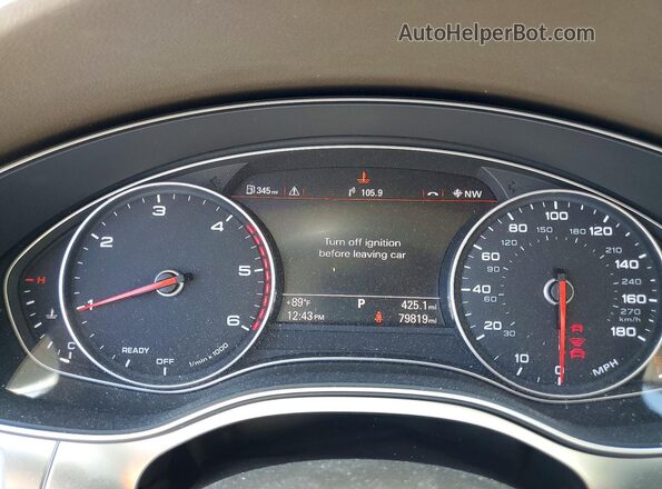 WAU2MAFC4GN010450 2016 AUDI A7 Бордовый Вид щитка приборов