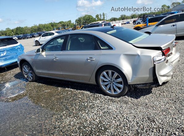 WAU34AFD2GN011870 2016 AUDI A8 Gold Trasero izquierdo