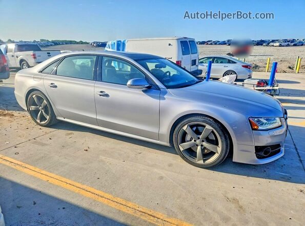 WAU43AFD0HN017644 2017 AUDI A8 Серебряный Передняя правая четверть