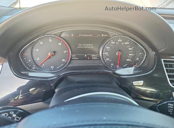 WAU43AFD0HN017644 2017 AUDI A8 Серебряный Вид щитка приборов