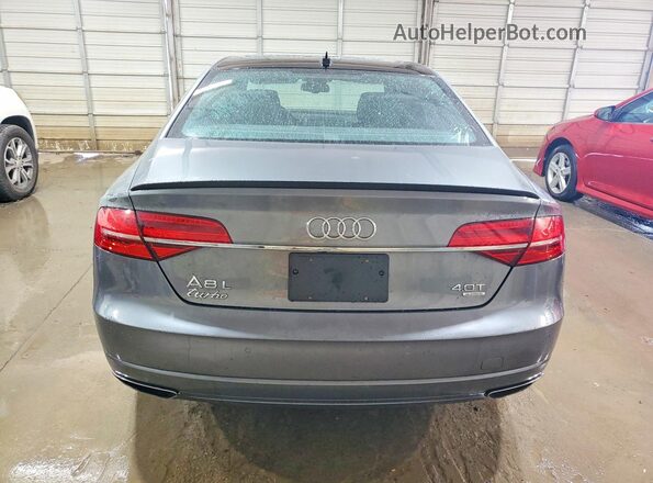 WAU43AFD3GN009262 2016 AUDI A8 Серый Вид сзади