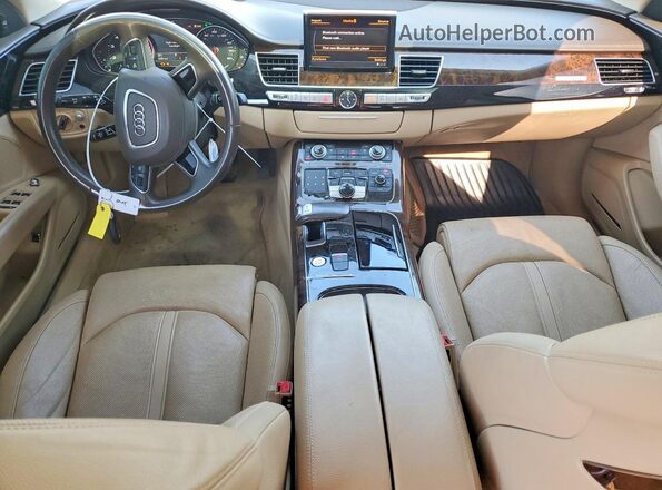 WAU44AFD3HN018719 2017 AUDI A8 Tan Widok deski rozdzielczej