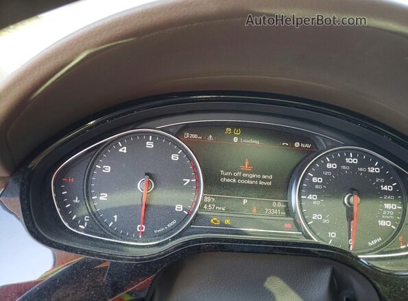 WAU44AFD3HN018719 2017 AUDI A8 Tan Widok zestawu wskaźników