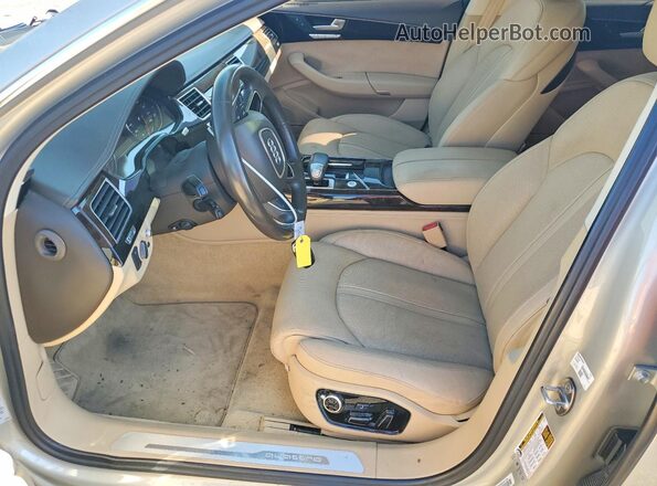 WAU44AFD3HN018719 2017 AUDI A8 Tan Widok wnętrza z przodu
