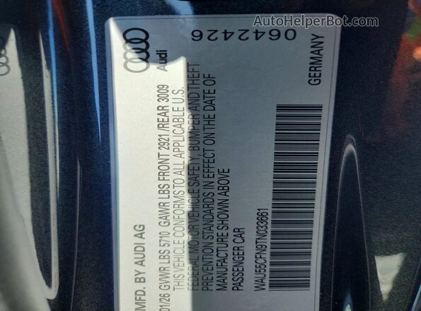 WAU55CFN9TN033661 2026 AUDI A6 Gray Вид підкапотного простору