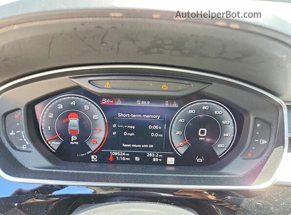 WAU8DAF83KN002239 2019 AUDI A8 Black Vista del cuadro de instrumentos