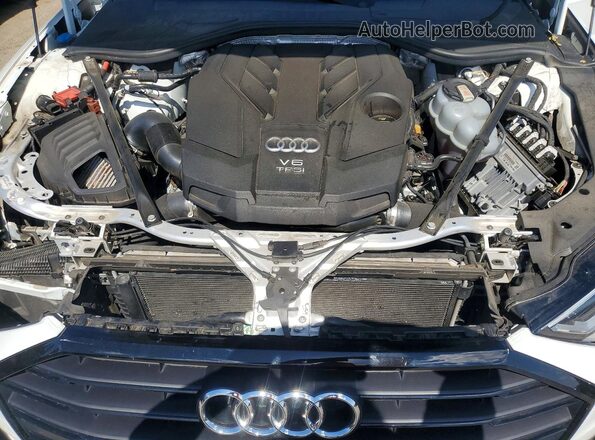 WAU8DAF89MN021980 2021 AUDI A8 White Widok wnętrza z tyłu