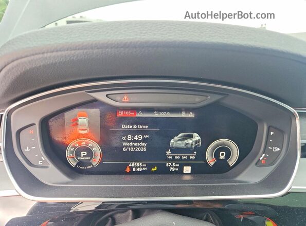 WAU8EAF86LN012410 2020 AUDI A8 Black ხელსაწყოთა პანელის ხედი