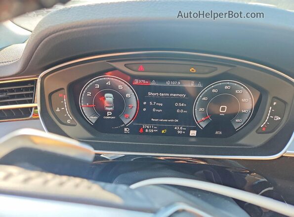 WAU8EAF88LN003076 2020 AUDI A8 White Widok zestawu wskaźników