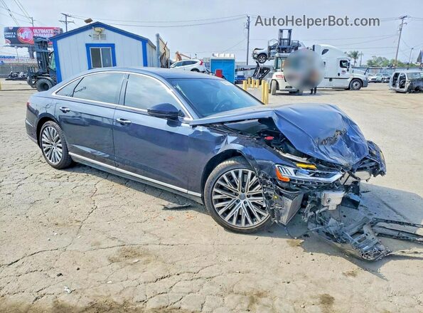 WAU8EAF88LN014580 2020 AUDI A8 Синий Передняя правая четверть