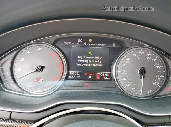 WAUA4CF56NA028154 2022 AUDI S5 Gray ხელსაწყოთა პანელის ხედი
