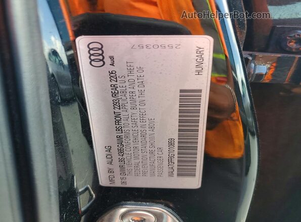 WAUA7GFF6G1010859 2016 AUDI A3 Черный Вид подкапотного пространства